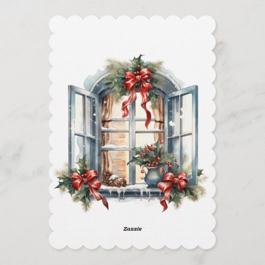 Elegant Christmas Holiday Invitation  招待状 (裏面)