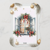 Elegant Christmas Holiday Invitation 招待状 (裏面)