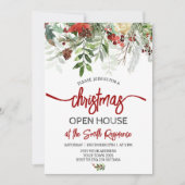Elegant Christmas Holiday Open House Party 招待状 (正面)