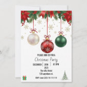 Elegant Christmas  Holiday Party Invitation  セーブザデート (正面)