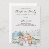 Elegant Christmas Holiday Party Invitation 招待状 (正面/裏面)