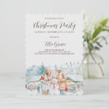 Elegant Christmas Holiday Party Invitation