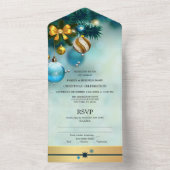 Elegant Christmas Holidays オールインワン招待状 (内側)