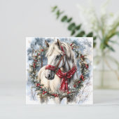 Elegant Christmas Horse with Winter Wreath Custom (スタンド正面)