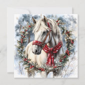 Elegant Christmas Horse with Winter Wreath Custom (正面)