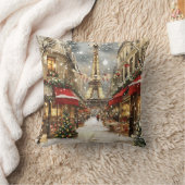 Elegant Christmas in Paris Holiday クッション (ブランケット)