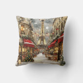 Elegant Christmas in Paris Holiday クッション (裏面)