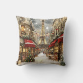 Elegant Christmas in Paris Holiday クッション (正面)