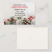 Elegant Christmas Invitation エンクロージャーカード (正面/裏面)