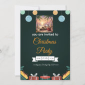 Elegant Christmas Invitation – A Festive Design  招待状 (正面)
