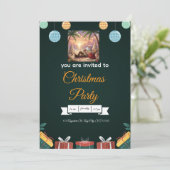 Elegant Christmas Invitation – A Festive Design  招待状 (スタンド正面)