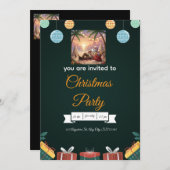 Elegant Christmas Invitation – A Festive Design  招待状 (正面/裏面)