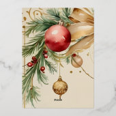 Elegant Christmas Invitation Card 箔招待状 (裏面)