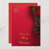 Elegant Christmas Invitation Card | Merry Christma 招待状 (正面/裏面)