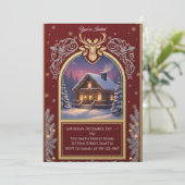 Elegant Christmas Invitation | Holiday Party Card  招待状 (スタンド正面)