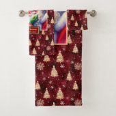 Elegant Christmas Mr. and Mrs. Claus Bath Towel バスタオルセット (インサイチュ)