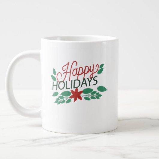 Elegant Christmas Mug – Classic Holiday Coffee & T ジャンボコーヒーマグカップ (左)