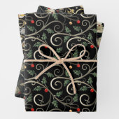 Elegant Christmas Night – Luxe Wrapping Paper Set ラッピングペーパーシート (インサイチュ)