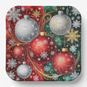 Elegant Christmas Ornament ペーパープレート (正面)