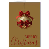 Elegant Christmas Ornament Beige and Red (正面)