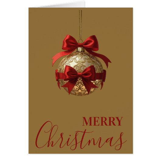 Elegant Christmas Ornament Beige and Red (正面)