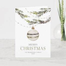  Elegant Christmas Ornament Card  シーズンカード