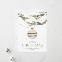  Elegant Christmas Ornament Card 
