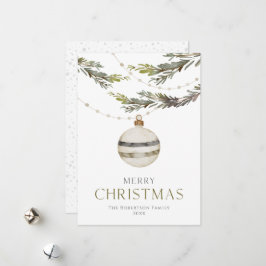  Elegant Christmas Ornament Card  シーズンカード