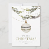  Elegant Christmas Ornament Card  シーズンカード (正面)