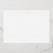 Elegant Christmas Ornament Photo Red and Gold 箔シーズンカード (裏面)