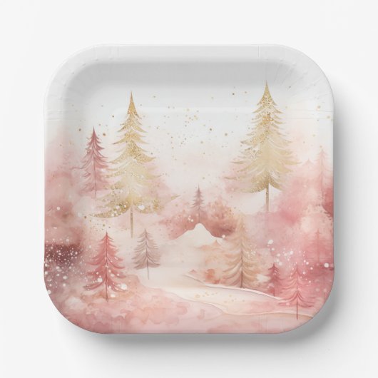 Elegant Christmas Paper Plates  ペーパープレート (正面)