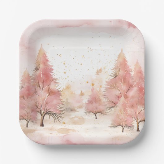 Elegant Christmas Paper Plates  ペーパープレート (正面)