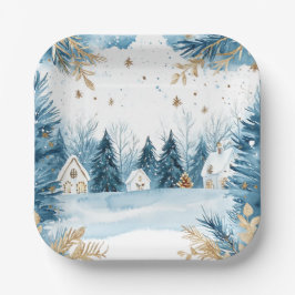 Elegant Christmas Paper Plates  ペーパープレート