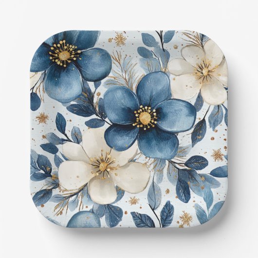 Elegant Christmas Paper Plates  ペーパープレート (正面)