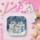 Elegant Christmas Paper Plates  ペーパープレート (パーティー)