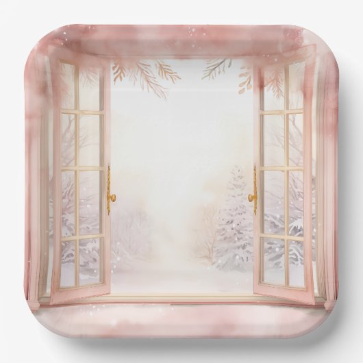 Elegant Christmas Paper Plates  ペーパープレート (正面)