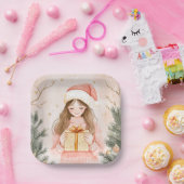 Elegant Christmas Paper Plates  ペーパープレート (パーティー)