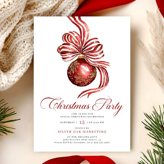 Elegant Christmas Party Corporate 招待状