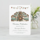 Elegant Christmas Party - Dinner Invitation  招待状 (スタンド正面)