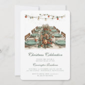 Elegant Christmas Party - Dinner Invitation  招待状 (正面)