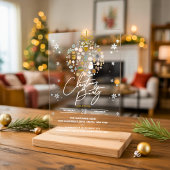 Elegant Christmas Party Festive Holiday Minimalist アクリル招待状