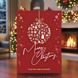 Elegant Christmas Party Festive Holiday Minimalist シーズンカード