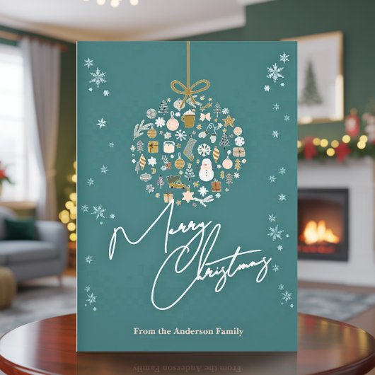 Elegant Christmas Party Festive Holiday Minimalist シーズンカード