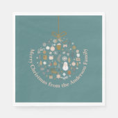 Elegant Christmas Party Festive Holiday Minimalist スタンダードランチョンナプキン (正面)