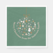 Elegant Christmas Party Festive Holiday Minimalist スタンダードランチョンナプキン (正面)