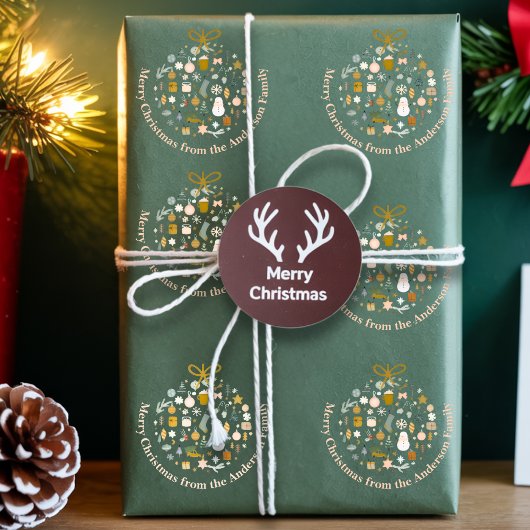 Elegant Christmas Party Festive Holiday Minimalist ラッピングペーパー