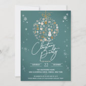Elegant Christmas Party Festive Holiday Minimalist 招待状 (正面)