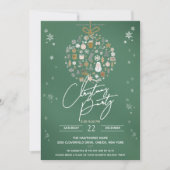 Elegant Christmas Party Festive Holiday Minimalist 招待状 (正面)
