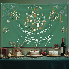 Elegant Christmas Party Festive Holiday Minimalist 横断幕