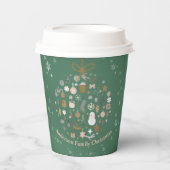Elegant Christmas Party Festive Holiday Minimalist 紙コップ (正面)